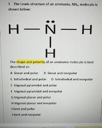 When you compare it to other similar molecules. 5 The Lewis Structure Of An Ammonia Nh3 Molecule Is Chegg Com
