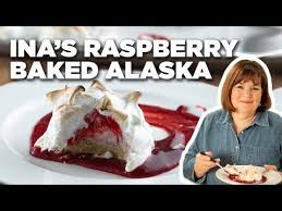 Ina Garten Makes Raspberry Baked Alaska Food Network Youtube Baked Alaska Alaska Food Food Network Recipes