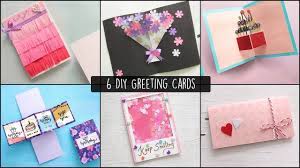 In your greeting card, use conversational language, avoid clichés, and keep it brief and to the point. 6 Easy Greetings Cards Ideas Handmade Greeting Cards Youtube