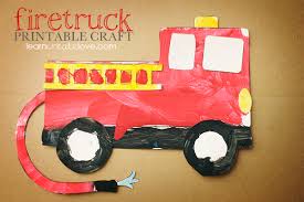 Printable Firetruck Craft Fire Truck Craft Preschool Arts And Crafts Truck Crafts