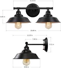 Modern & contemporary vanity lighting is the perfect pick for your bathroom, functional and stylish, lowest price and high quality, shop now black. Buy Farmhouse Bathroom Vanity Light Fixtures Matte Black Metal Bathroom Lights Over Mirror 2 Lights Rustic Style Vintage Wall Sconce For Bath Bedroom Vanity Mirror Cabinet Shop Cafe Online In Turkey B08gp3nn4m