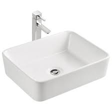 Vasque Rectangulaire Arrondie Blanche Rioni 50 Cm X 10 Cm Vasque Rectangulaire