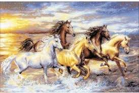 Go cross stitch crazy with our huge selection of free cross stitch patterns! Riolis In The Sunset Horses Cross Stitch Kit 123stitch