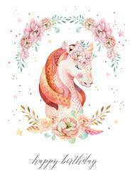 Happy Birthday Free Printable Unicorn Birthday Card Floral Wreath Unicorn Birthday Card Free Greetings Island Unicorn Birthday Cards Unicorn Birthday Invitations Unicorn Birthday