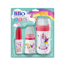 Kit Mamadeira Evolution Magia Lillo 50ml, 120ml e 300ml