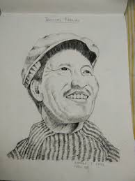 Tenzing Norgay Portrait Male Sketch Art Portrait