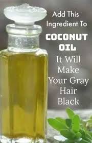 Add This To Coconut Oil It Will Make Your Gray Hair Black Again Greyhair Blackhair Haircare Coconutoil Hair Grey Hair Remedies Baylage Hair Hair Remedies