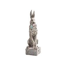 Wind And Weather Seesaw Bunnies Garden Statue Liked On Polyvore Featuring Home Outdoors Outdoor Decor Rabbit Garden Decor Statue Sculpture Garden Statues
