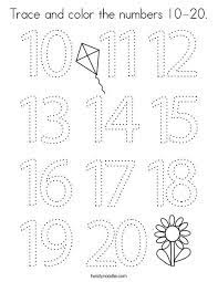 Adult coloring pages can help the adults to lower their stress and depression level and multiple in 20th century scientists have studied some of the therapeutic advantages of coloring pages. Trace And Color The Numbers 10 20 Coloring Page Twisty Noodle Coloring Pages Numbers Math For Kids