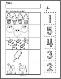 1 Teach Counting Skills With Summer Objects Great For Teaching 1 1 Counting Skills And Preschool Math Worksheets Preschool Worksheets Kids Math Worksheets