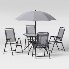 Target outdoor dining sets with umbrella. 6pc Folding Patio Dining Set Gray Room Essentials Target