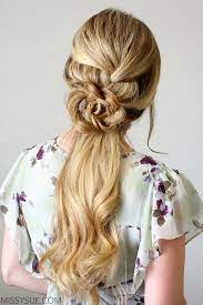 French Braid Flower Ponytail Ponytail Styles Hair Styles French Braid