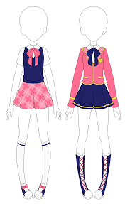 Clothing is very important in anime / manga character drawing. Cute Uniform By Mappymaples Fashion Design Drawings Drawing Anime Clothes Anime Outfits