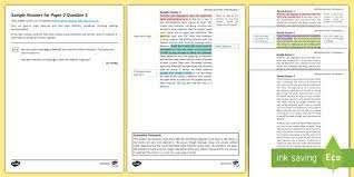 We gave it a mark of 7 (band 2) out of 20. Aqa Language Paper 2 Question 3 Sample Answers Detectives