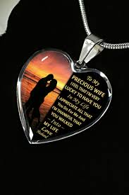 Best Birthday Gift For My Wife To My Precious Wife Lucky To Have You In My Life Luxury Necklace Birthday Anniversary Graduation Gift Romantic Gifts For Her Romantic Gifts Gifts For My Wife
