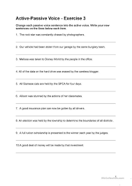 Active To Passive Voice Active And Passive Voice The Voice Passive