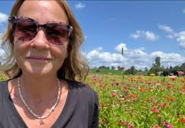 I took this photo in 2012 in our garden, after we had piled up the freshly  cut grass in a heap.