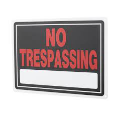 When someone commits a trespass against another person, rather than against his property, then the trespasser can be charged with assault or battery. Everbilt 10 In X 14 In Aluminum No Trespassing Sign 31064 The Home Depot