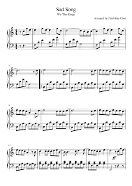 Teachers, supplement your piano method: Sad Song We The Kings Easy Piano C Major Sheet Music For Piano Solo Musescore Com