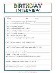 Well, what do you know? 85 Fun Birthday Interview Questions For Kids Free Printable Questionnaire