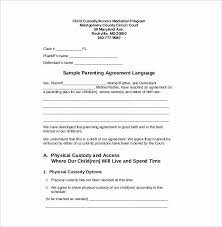 Free Parenting Plan Template Best Of Custody Agreement Template 10 Free Word Pdf Document Custody Agreement Parenting Plan Joint Custody