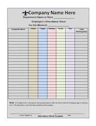 attendance sheet template free printable word templates