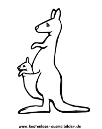 Ausmalbild Kanguru 3 Zum Ausdrucken