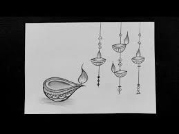 Diwali Pencil Drawing How To Make Diwali Diwali Drawing Simple Diya Pencil Drawing For Kids Youtube Mandala Art Drawing Diwali