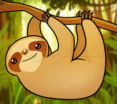 How To Draw A Cartoon Sloth Step By Step Cartoon Animals Animals Free Online Drawing Tutorial Added By Dawn Sloth Art Cartoon Drawings Of Animals Drawings