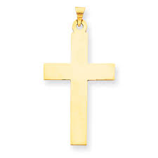 Buy 100% real white gold, yellow gold, black and rose gold 14k chains for wholesale prices at so icy jewelry. Men S 14k Solid Gold Plain Cross Pendant Necklace