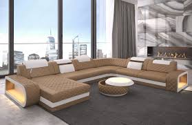 Xxl big sofa couch chesterfield 240cm polster sofas 4 sitzer leder. Xxl Leder Wohnlandschaft Berlin U Form Mit Beleuchtung Kaufen Bei Pmr Handelsgesellschaft Mbh