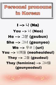 Korean Pronouns Korean Phrases Korean Words Learning Korean Language