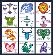 Astrolojik Burç Işaretleri Koç Boğa Leo Gemini Burç Başak Akrep ©Ksyshakiss 521699072'e ait Stok Vektör