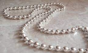 Sterling Bead Necklace 5mm Ball Chain 24 Inch Italy Vintage Cw0252 Sterlingsilver Ballchain 5mm 2 Silver Bead Necklace Sterling Silver Bead Beaded Necklace