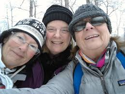 Kyle Roge 's group at the top of 3 Bears lift. L-R Terri, Cynthia, Erwin,  Steve, Andrea and Jeff. Another great day of spring skiing. 😎⛷️