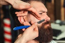 Maybe you would like to learn more about one of these? Barber With Straight Razor Shaving Bearded Man Hairstylist Serving Client Barber Shop Vintage Barber Razor Stock Image Image Of Care Serving 175309585