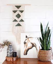 24x55 large macramé wall hanging/ large woven wall | etsy. Macrame Wall Hanging With Woven Details By Studio Shepherd Southwest Style Interior Design Macrame Wall Hanging Macrame Wall Woven Wall Hanging