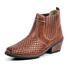Bota Country Masculina Cano Curto Couro Legítimo Tricê Piacezzi - 1016 -  Pinhão