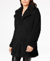 I N C Faux Fur Teddy Coat Created For Macy S Black Xxl Teddy Faux Fur Coat Teddy Coat Macys Women