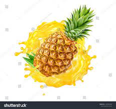 Fresh Ripe Pineapple Slice And Pineapple Juice Splash Wave Healthy Food Or Tropical Fruit Drink Liquid Ad Labe Ripe Pineapple Pineapple Tropical Fruit Drinks