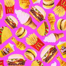 Crazy Fast Food Eclectic Print Idees De Broderie Fond D Ecran Iphone Image De Fond