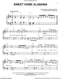 Skynyrd Sweet Home Alabama Beginner Sheet Music For Piano Solo In 2022 Sweet Home Alabama Sweet Home Alabama Lyrics Home Alabama