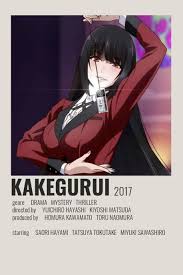 Kakegurui Poster By Cindy Anime Films Film Posters Minimalist Movie Posters Minimalist