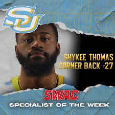 Thomas earns SWAC honors after victory over Texas Southern