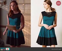 Annabeth S Blue And Black Striped Dress On Hart Of Dixie Pretty Outfits Black Striped Dress Trendy Dresses