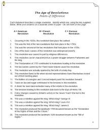 Age Of Revolutions Review Worksheets Glorious French American Revolutions Revolution Teaching History American Revolution