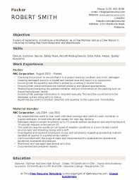 But here at arielle, we can't help but give a little extra. Packer Resume Samples Qwikresume