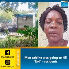 RESIDENTS of Diamond, a seaside community in South Windward, not far from  the landfill, say that the man who was discovered dead alongside a woman  after a house fire, had threatened to