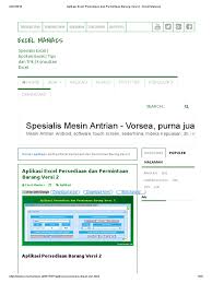 Selamat datang kembalikali ini saya akan membagikan.cara membuat nomor antrian tunggu sederhan.nantinya silahkan anda modifikasi sendiri sesuai kebutuhanjanh. Aplikasi Excel Persediaan Dan Permintaan Barang Versi 2 Excel Maniacs