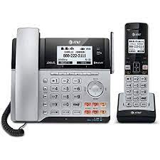 Amazon Com At T Tl86103 2 Line Corded Cordless For Small Business With Answering Machine 2 Mailboxes Connect To Cell Caller Id Announcer Intercom Line Power Long Range Expandable To 12 Handsets Office Products
